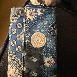 Kipling Floral Blue Women's Wallet NWOT